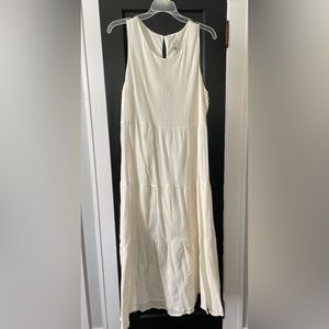 A new day cream maxi dress